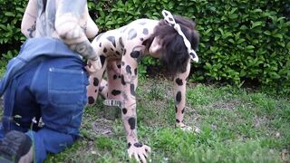 TriplexCeleste Milks Her Man In Cow Costume OnlyFans