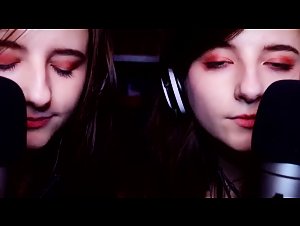 AftynRose ASMR Twin Moaning & Kissing Video