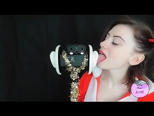 Jodie Marie ASMR Mrs Claus Ear licking & Kisses Video 