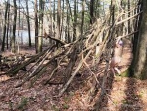 Auntie Athena nude in the woods