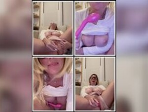 Diora Baird stuffing & rubbing out her pussy