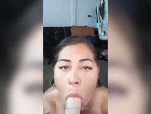 lilah_samson dress strip and dildo bow