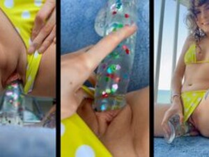 Tabby Ridiman aka Tabs24x7 - Masturbation On The Balcony Next To The Beach
