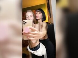SolaZola Nude Lesbian Kissing