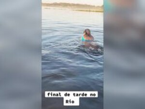 Loira in Blue Monokini