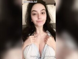 Shiftymine Moving Breast Around While Sticking Her Tongue Out