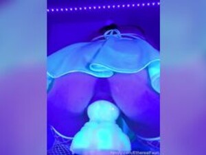 EtherealFaun UV light dildo fuck