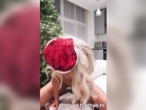 LilyDaisyPhillips Xmas dildo by the tree