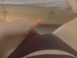 Daisea rubs her camel toe