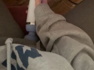 Daisea in pants pleases herself with a vibrator