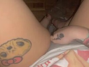 Daisea rubs her pussy in gray panties