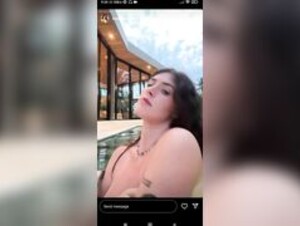 Keepchambers tease nude in pool ig story