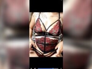 Petitebrunette45 red lingerie