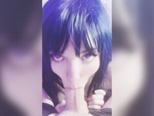 Pawg Goth Cosplay Blowjob