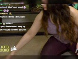 Sweet Anita Cleavage Thong Tease Twitch Stream