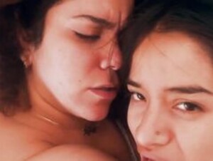 Miateen -- A lesbian kiss with cum