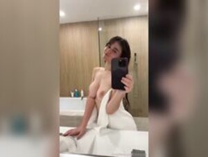 Megnutt02 Topless Bathroom Selfie