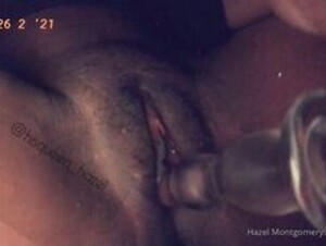 Hazel Montgomery - Glass dildo tease