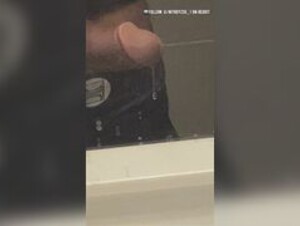 Nitro Cock Gets Wet While Barley Touching It In The Starbucks Public Restroom