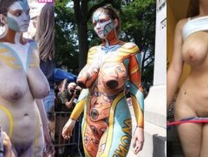 IneffableJenna Big Nude Tits Body Paint On & Off