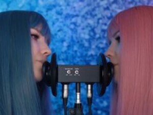 ASMR MOOD twin ear licking