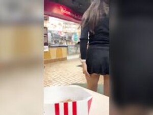 Nasty butt plug ATM in public