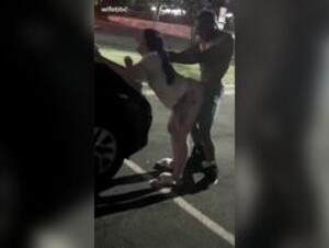Wife fucks bbc stranger at the parking lot