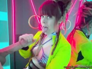 Olivia jarden Cosplay cyberpunk throatpie