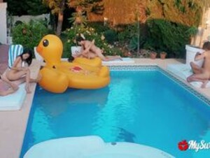 MySweetApple Group Sex Pool Party Video Leaked