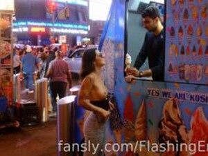 FlashingEmma - Picking Up My Soft Serve Topless Dare