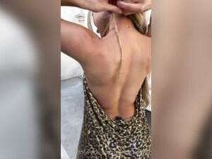 Caroline Zalog Golden Leopard Dress