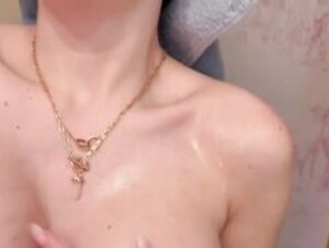 Lexi Drew Rubs Lotion On Her Tits Part 2