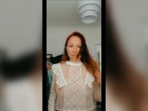 Rebecca Vocal Athlete - See Through Boobs & Thong Teasing