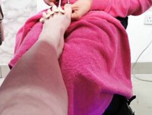 Carly Rae Summers BTS Pedicure