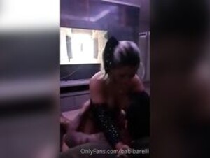 Babi Barelli sucks and fucks in black dress