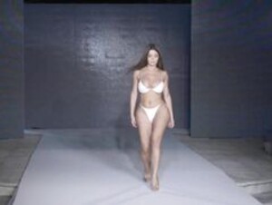 Demi Rose - White Bikini Walk