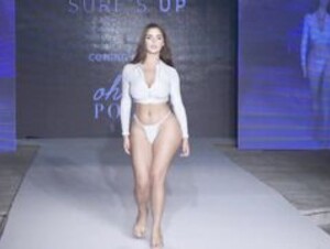 Demi Rose - Blue Dress Walk
