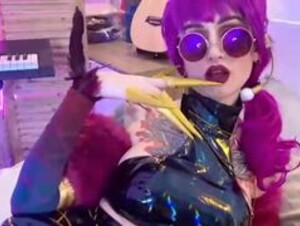 Flame Jade KDA Evelynn Cosplay POV Sex