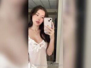 Elle wright white lingerie tease