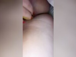 cute girl uses banana