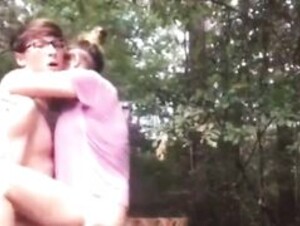 Horny couple in public