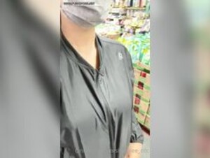 Asian Exhibitionist Flashes In Store