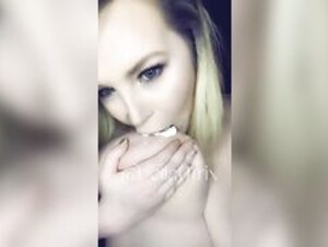 bella trix sucking whipcream off her tits