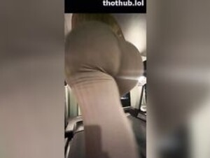 Bootybyshel Fat Ass treadmill recoil