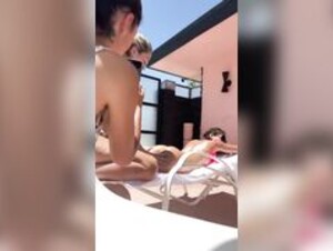 Violet Summers bikini oiled massage