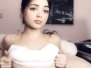 Littlmisfit playing with boobs