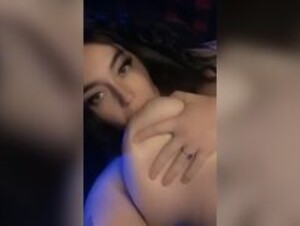 candid_let_79 sucking her own tits
