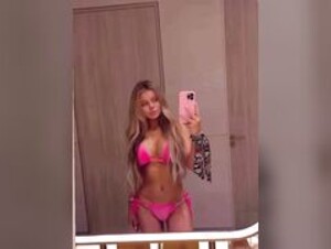 Pink bikini Zolotova bathroom mirror