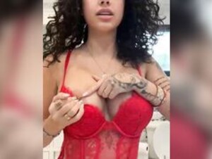 Malu Trevejo (35) Popping a Nipple