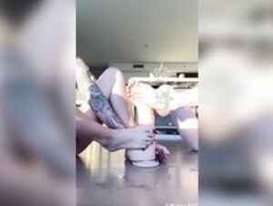 Layna-Boo---Dakota-and-I-stroke-your-big-huge-cock-with-our-oiled-up-feet